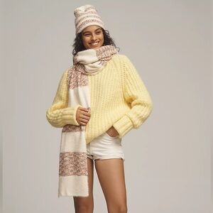 NWT By Anthropologie Cozy Popcorn Scarf